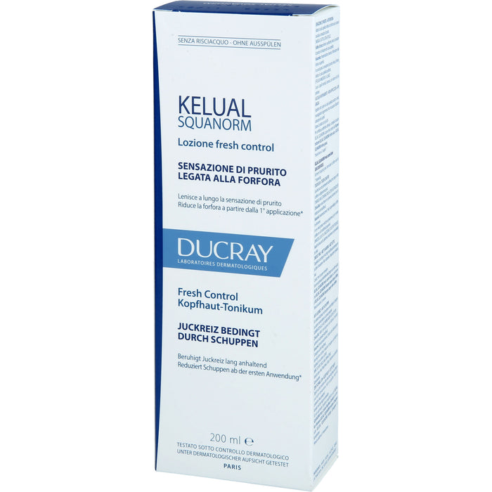 DUCRAY Kelual Squanorm Kopfhaut-Tonikum beruhigt Kopfhaut und reduziert Schuppen, 200 ml Solution