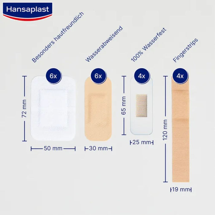 Hansaplast Erste Hilfe Pflaster Mix Strips, 20 St. Pflaster