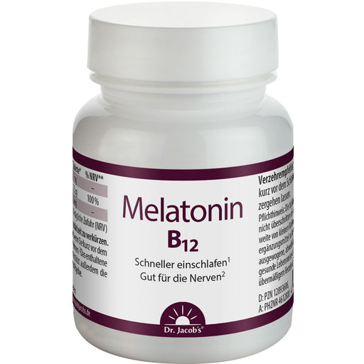 Dr. Jacob's Melatonin 1 mg + Vitamin B12 60 Lutschtabletten Kirsche vegan, 60 St. Tabletten
