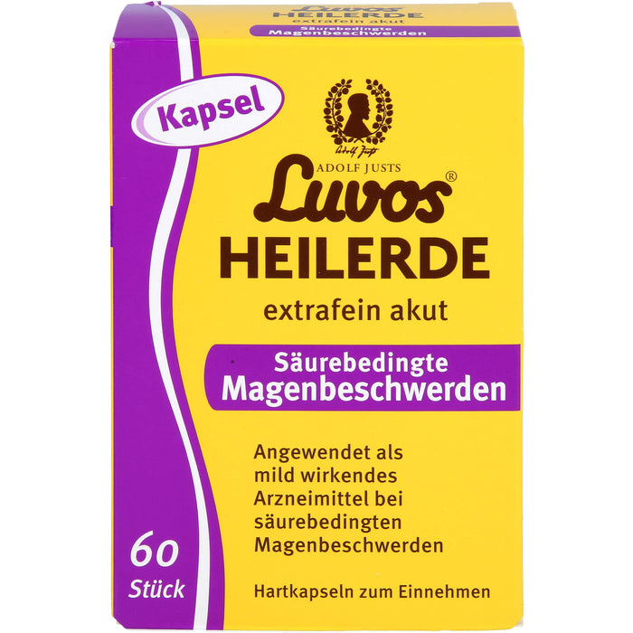 Luvos Heilerde extrafein akut säurebedingte Magenbeschwerden Kapseln, 60 St. Kapseln