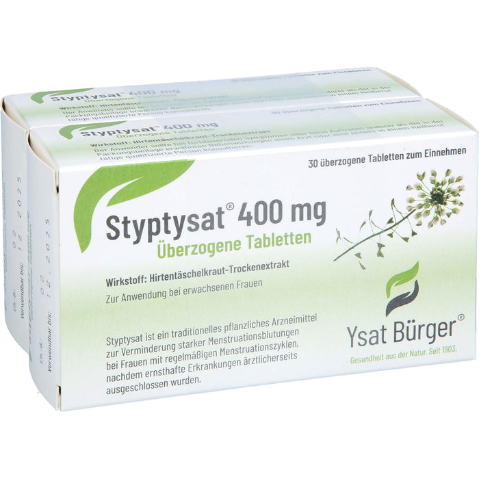 Styptysat 400 mg Tabletten zur Verminderung starker Menstruationsblutungen, 60 pc Tablettes