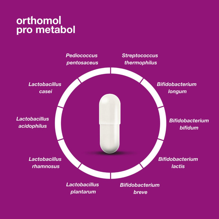 Orthomol Pro metabol - enthält eine Kombination ausgewählter Darmsymbionten und Zink, 30 St. Tagesportionen