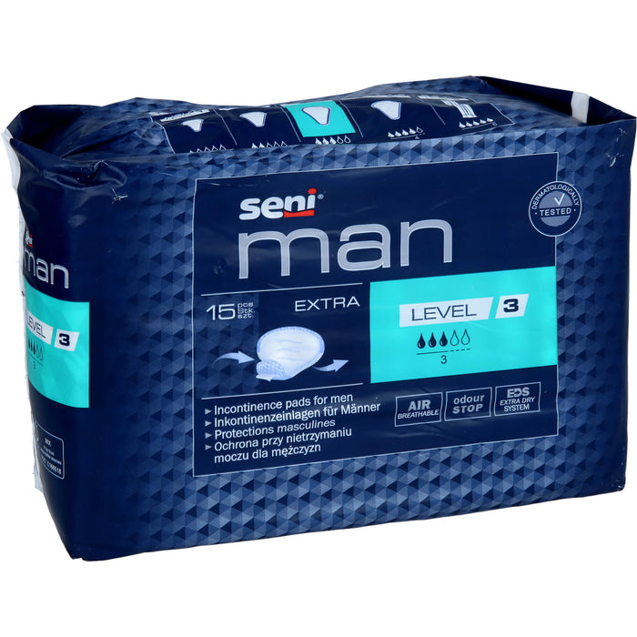 Seni Man Inkontinenzeinlagen für Männer Extra Level 3, 15 pcs. Insoles