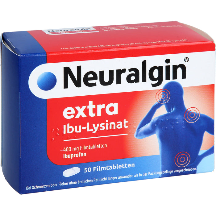 Neuralgin extra Ibu Lysinat, bei Schmerzen oder Fieber, 50 St. Tabletten