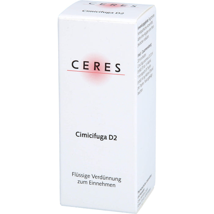 Ceres Cimicifuga D2 Dil., 20 ml Solution