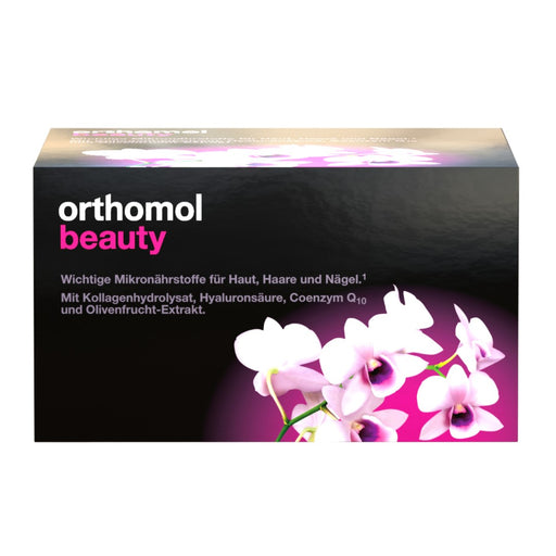 Orthomol Beauty für Frauen - Mikronährstoffe für Haut, Haare und Nägel - mit Hyaluronsäure, Kollagen und Coenzym Q10 - Nachfüllpackung, 30 St. Tagesportionen