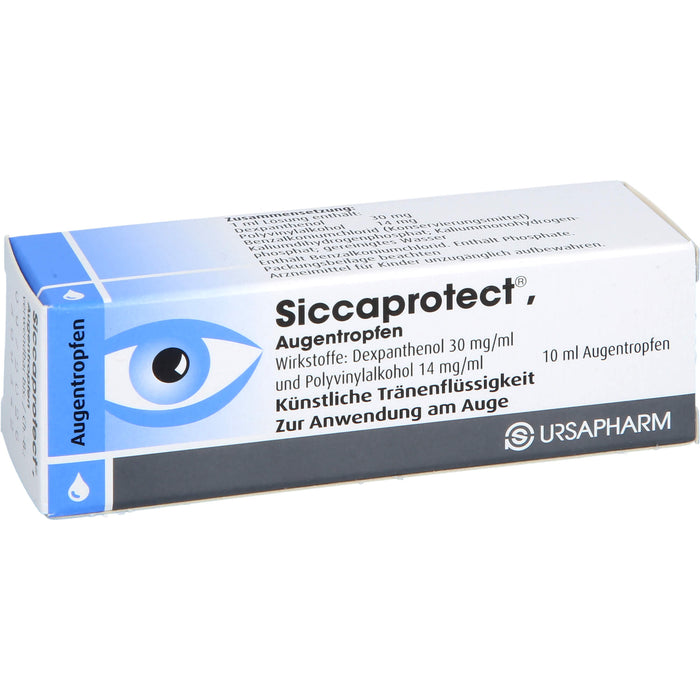 Siccaprotect Augentropfen zur Behandlung von Austrocknungserscheinungen der Horn- und Bindehaut, 10 ml Solution