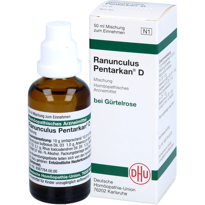 DHU Ranunculus Pentarkan D Mischung bei Gürtelrose, 50 ml Solution