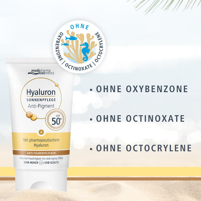 Medipharma Cosmetics Hyaluron Sonnenpflege Anti-Pigment LSF 50+, 50 ml Crème