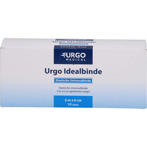Urgo Idealbinde 5 m x 6 cm Kompressionsbinden mittlerer Zug, 10 St. Binde