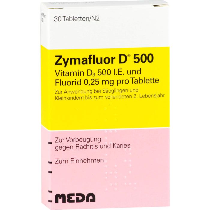 Zymafluor D 500 Tabletten zur Vorbeugung gegen Rachitis und Karies, 30 pc Tablettes