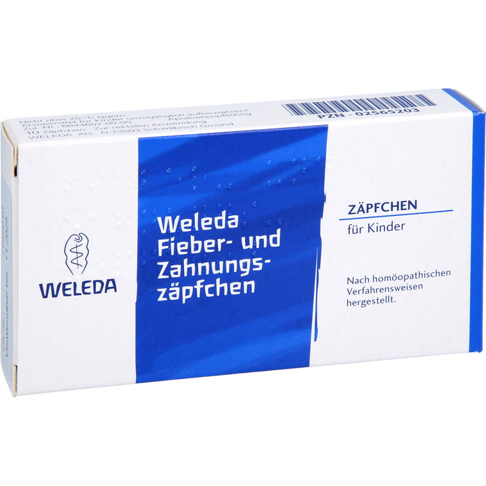 Weleda Fieber- und Zahnungszäpfchen, 10 St. Zäpfchen