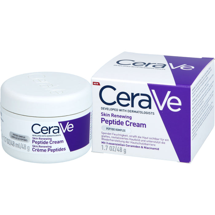 CeraVe Skin Renewing Peptid Creme für eine aufgepolstertere Haut, 48 g Cream