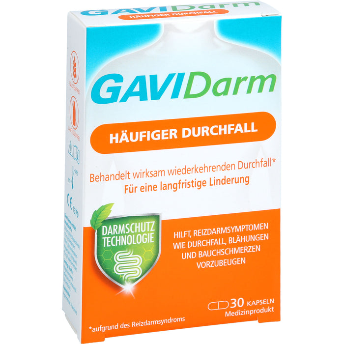 GAVIDarm Häufiger Durchfall Kapseln bei wiederkehrenden Darmbeschwerden, 30 pcs. Capsules