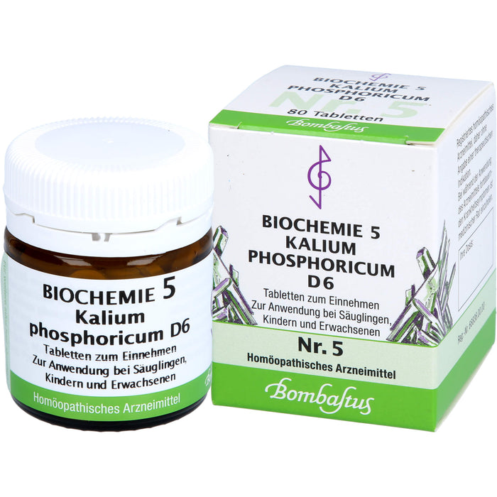 Bombastus Biochemie 5 Kalium phosphoricum D6 Tabletten, 80 pc Tablettes