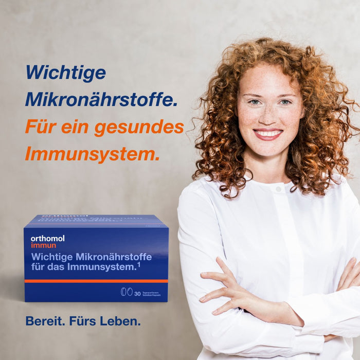 Orthomol Immun - Mikronährstoffe zur Unterstützung des Immunsystems - mit Vitamin C, Vitamin D und Zink - Tabletten/Kapseln, 30 St. Tagesportionen