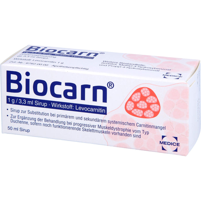 MEDICE Biocarn Sirup bei Carnitinmangel, 50 ml Solution