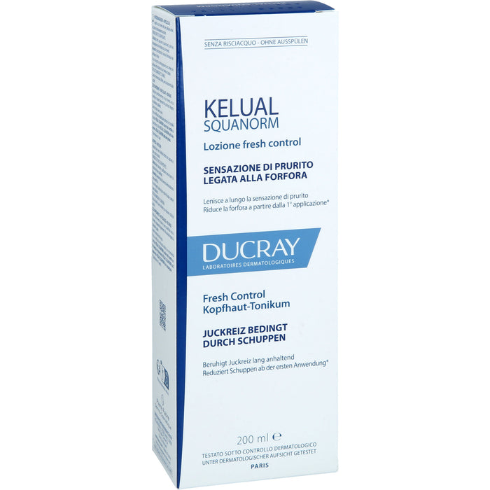 DUCRAY Kelual Squanorm Kopfhaut-Tonikum beruhigt Kopfhaut und reduziert Schuppen, 200 ml Solution
