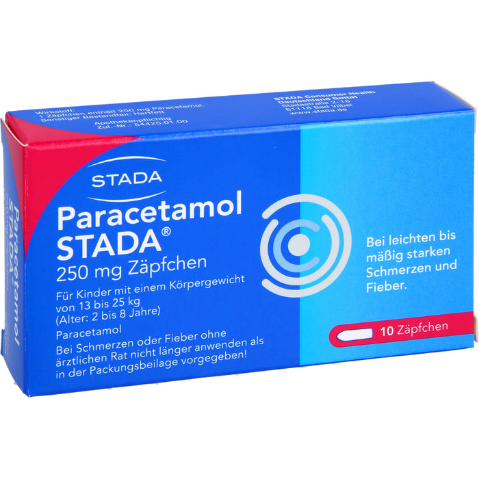 Paracetamol STADA 250 mg Zäpfchen, 10 pcs. Suppositories
