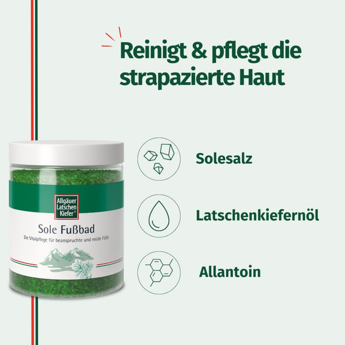 Allgäuer LK Sole Fußbad, 350 g Additif pour le bain