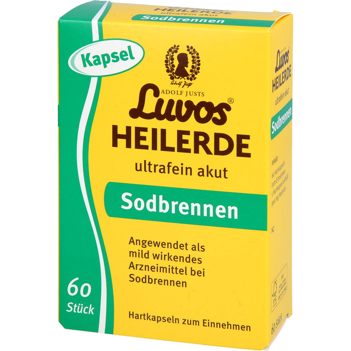 Luvos Heilerde ultrafein akut Hartkapseln zur Einnahme bei Sodbrennen, 60 pc Capsules