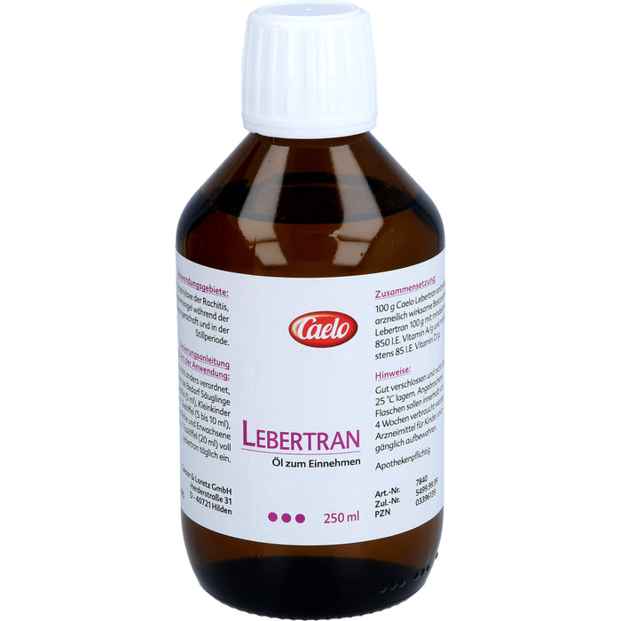 Lebertran Caelo HV-Packung, 250 ml Huile