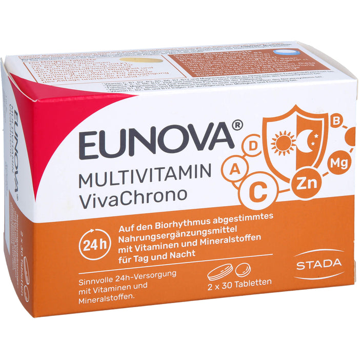 EUNOVA Multivitamin VivaChrono Tabletten für Tag und Nacht, 60 St. Tabletten