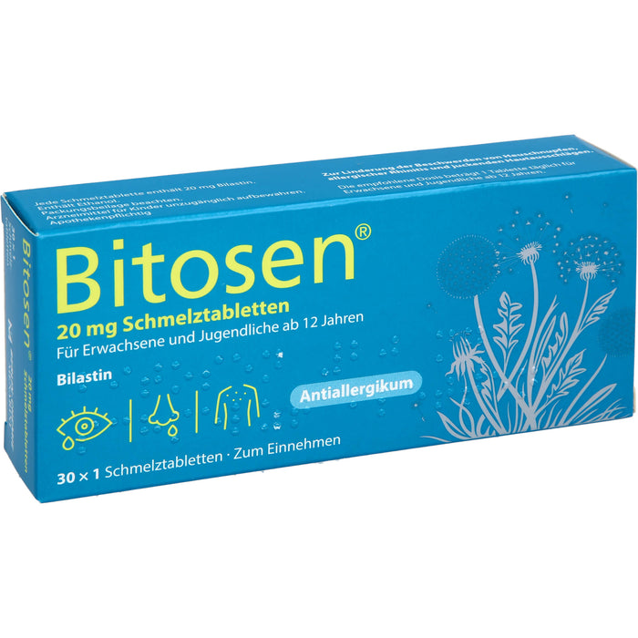 Bitosen 20 mg Schmelztabletten bei Allergien, 30 pc Tablettes