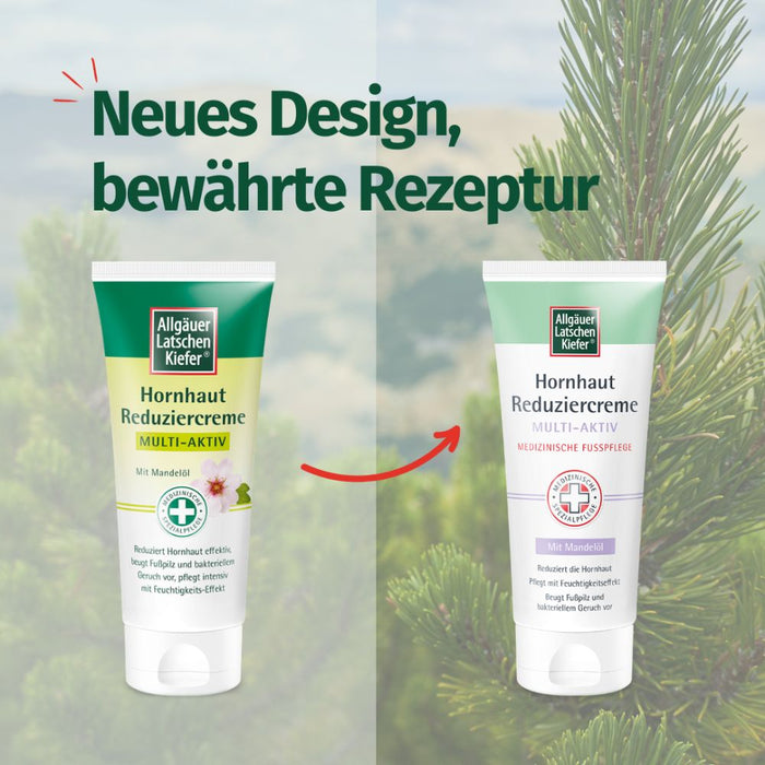 Allgäuer Latschenkiefer Hornhaut Reduziercreme Multi-Aktiv reduziert Hornhaut effektiv, beugt Fußpilz und bakteriellem Geruch vor, pflegt intensiv mit Feuchtigkeits-Effekt, 100 ml Creme
