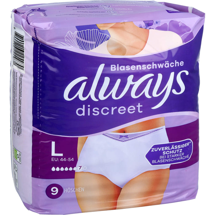 Always discreet Inkontinenz Pants plus L EU 44-54, 9 pc Pantalons