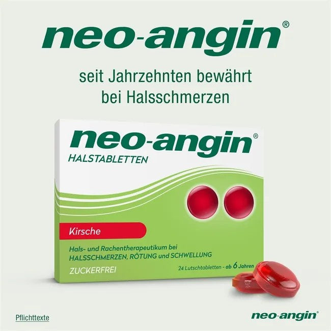neo-angin Halstabletten Kirsche zuckerfrei, 24 St. Tabletten