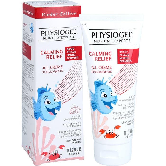 PHYSIOGEL Calming Relief A.I. Creme Kinder-Edition 31 % Lipidgehalt reduziert Juckreiz und Rötungen, 100 ml Cream