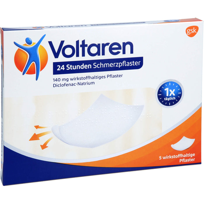 Voltaren 24 Stunden Schmerzpflaster 140 mg wirkstoffhaltiges Pflaster, 5 pc Pansement