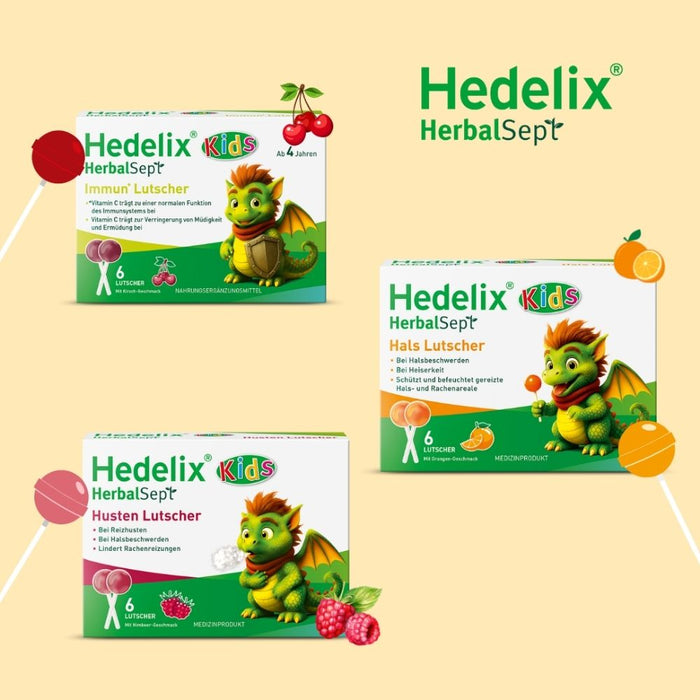 Hedelix HerbalSept Hals Lutscher Kids, 6 pcs. Lollipop