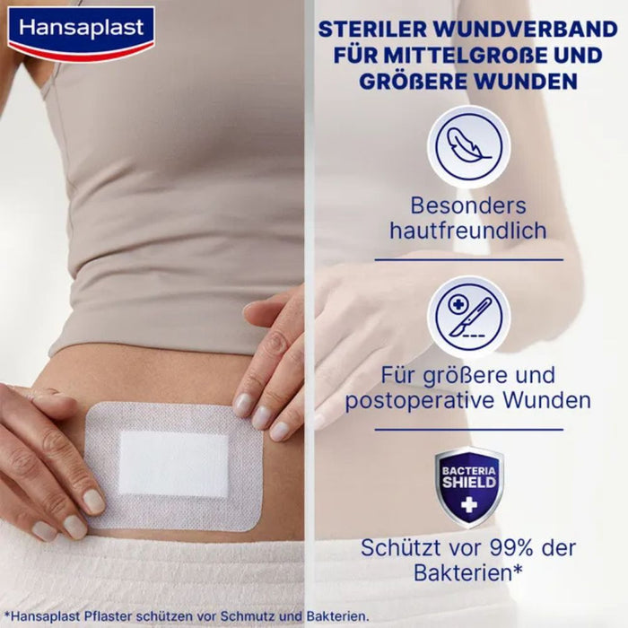 Hansaplast Wundverband Steril Sensitive 8x10cm, 5 pc Pansement