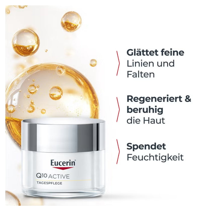 Eucerin Q10 Active für den Tag Anti-Faltenpflege für empfindliche Haut, 50 ml Creme