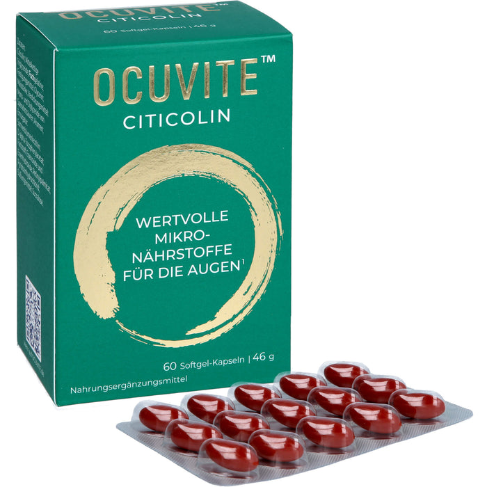 OCUVITE Citicolin Softgel-Kapseln wertvolle Mikronährstoffe für die Augen, 60 pcs. Capsules