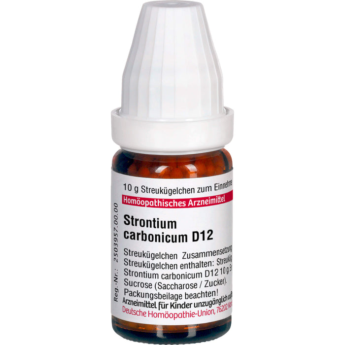 Strontium carbonicum D12 DHU Globuli, 10 g Globules