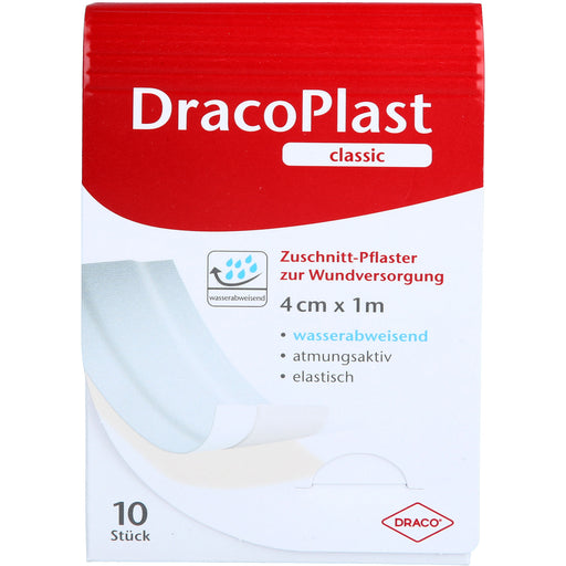 DracoPlast Classic Pflaster 4 cm x 1 m weiß zuschneidbar, 10 St. Pflaster
