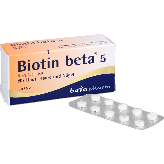 Biotin beta 5 Tabletten, 50 pcs. Tablets