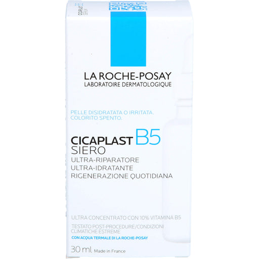 La Roche-Posay Cicaplast B5 Serum reparierendes und feuchtigkeitsspendendes Gesichtsserum mit 10 % Dexpanthenol, 30 ml Lösung