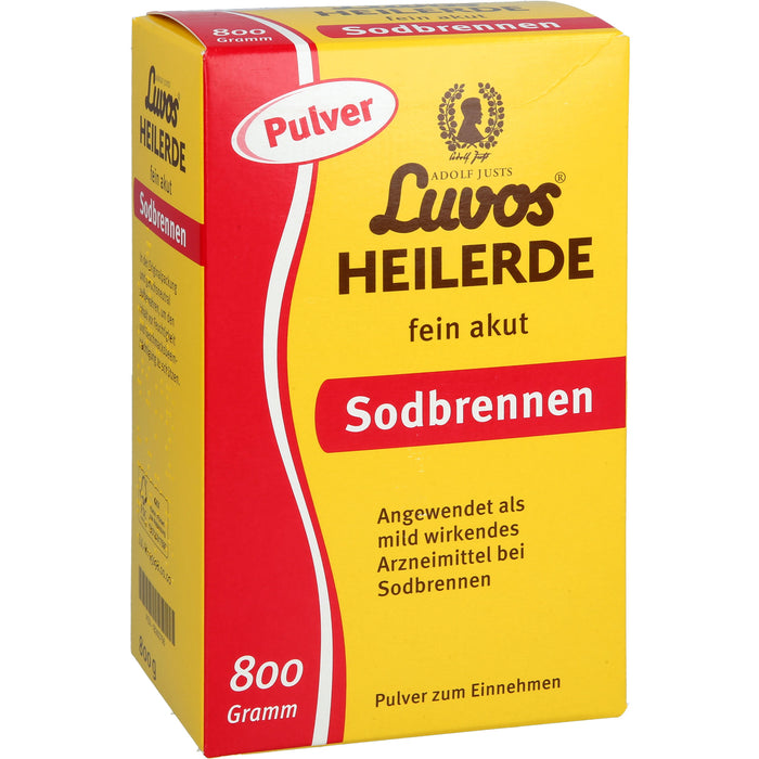 Luvos Heilerde fein akut Pulver zur Einhame bei Sodbrennen, 800 g Pulver