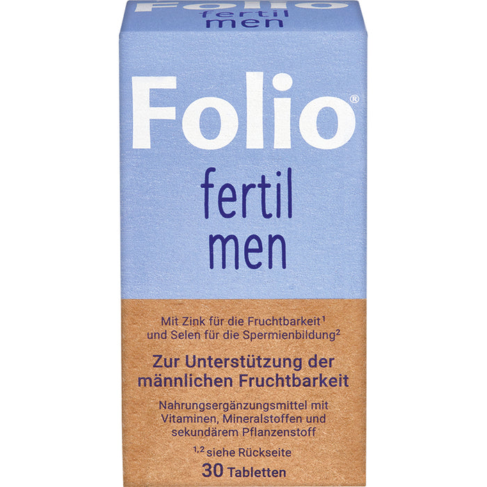Folio fertil men Tabletten zur Unterstützung der männlichen Fruchtbarkeit, 30 St. Tabletten