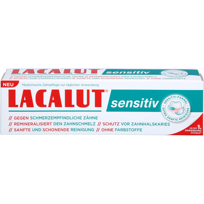Lacalut sensitiv Zahncreme für schmerzempfindliche Zähne, 75 ml Zahncreme