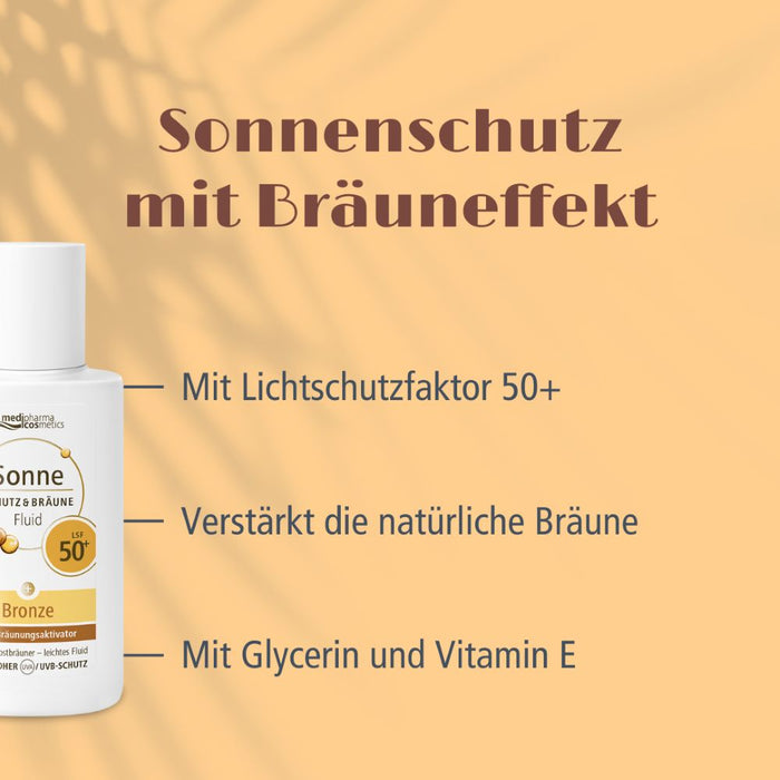 medipharma cosmetics Sonne Schutz & Bräune Fluid LSF 50+, 50 ml Crème