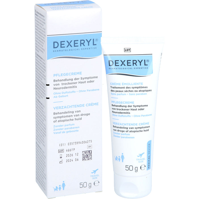 DEXERYL Pflegecreme bei trockener Haut und Neurodermitis, 50 g Cream