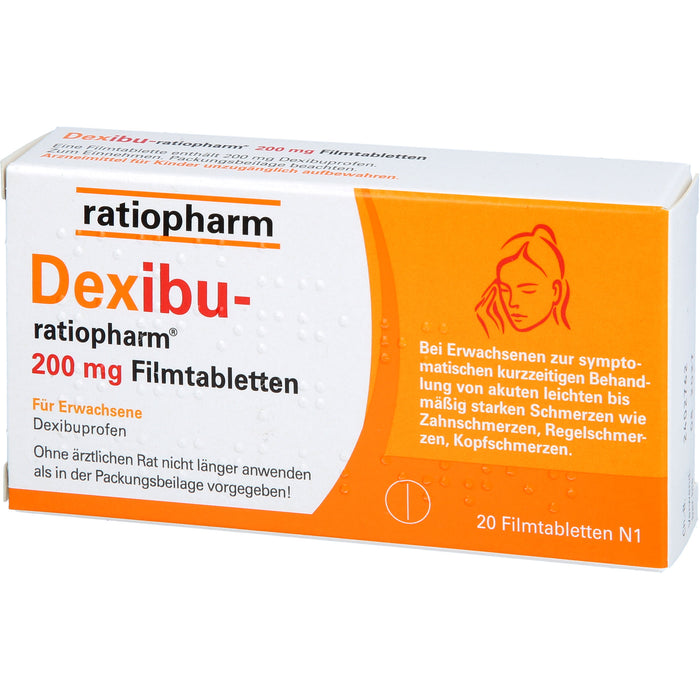 Dexibu-ratiopharm 200 mg Filmtabletten, 20 pc Tablettes