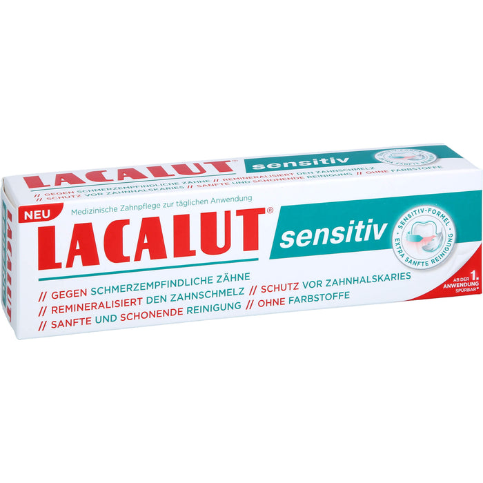 Lacalut sensitiv Zahncreme für schmerzempfindliche Zähne, 75 ml Toothpaste