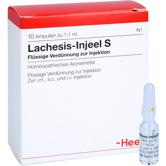 Heel Lachesis-Injeel S flüssige Verdünnung, 10 pcs. Ampoules