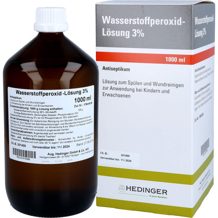 Wasserstoffperoxid 3 % Standardzulassung Lösung, 1000 ml, 1000 ml LOE